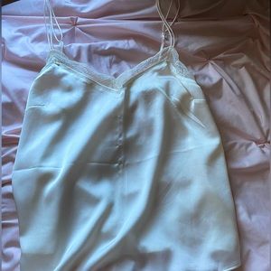 cream satin lace blouse